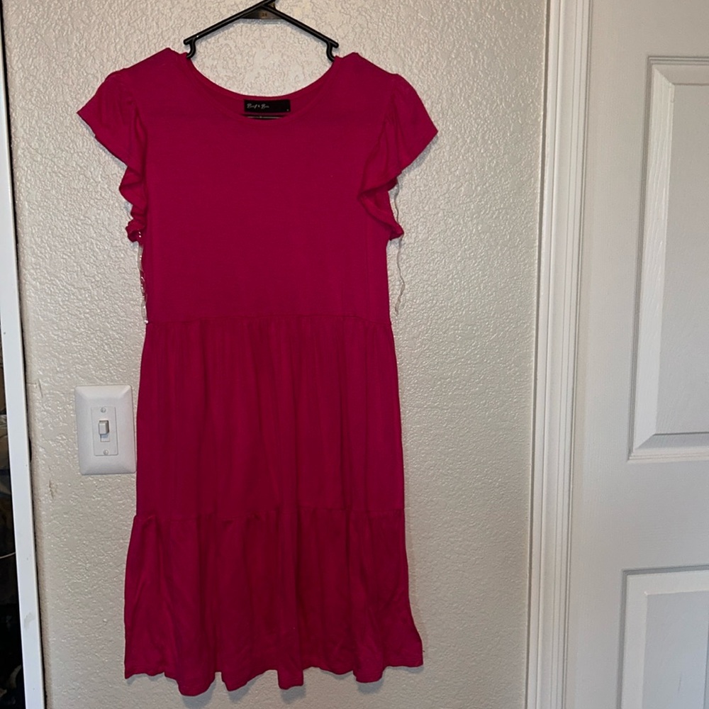 Pink flowy dress